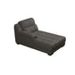 Modern Upholstered Chaise Lounge Couch Linen Blend Chaise Lounge Chair Dark Gray Right-Arm Chaise Clearhalo 'Chairs & Seating' 'Chaise Lounge' 'chaise_lounge' 'furn' 'furn_chaise_lounge' 'Furniture' 'Living Room Furniture' 7534624