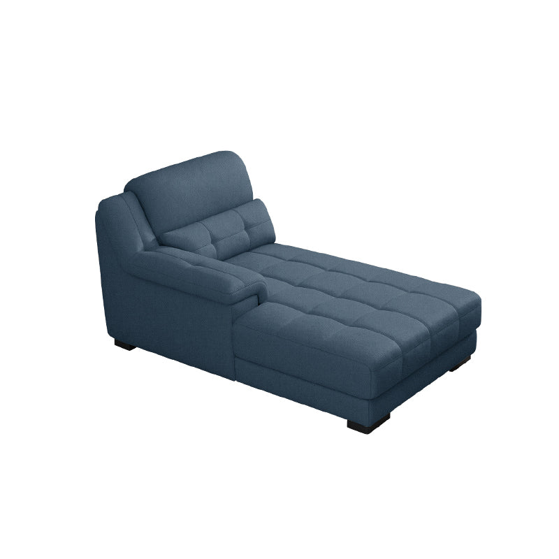 Modern Upholstered Chaise Lounge Couch Linen Blend Chaise Lounge Chair Dark Blue Right-Arm Chaise Clearhalo 'Chairs & Seating' 'Chaise Lounge' 'chaise_lounge' 'furn' 'furn_chaise_lounge' 'Furniture' 'Living Room Furniture' 7534632