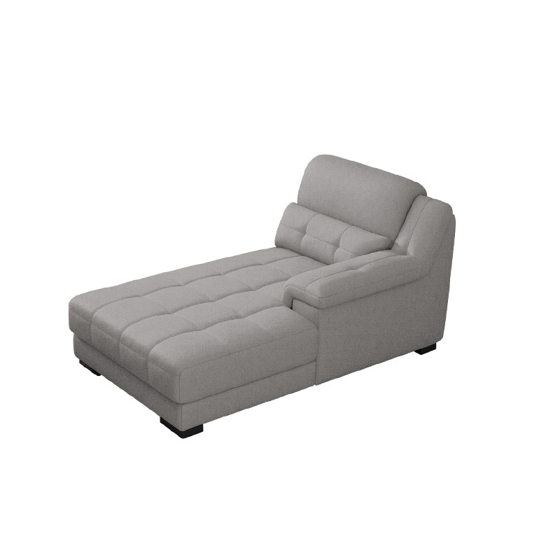 Modern Upholstered Chaise Lounge Couch Linen Blend Chaise Lounge Chair Light Gray Left-Arm Chaise Clearhalo 'Chairs & Seating' 'Chaise Lounge' 'chaise_lounge' 'furn' 'furn_chaise_lounge' 'Furniture' 'Living Room Furniture' 7534636