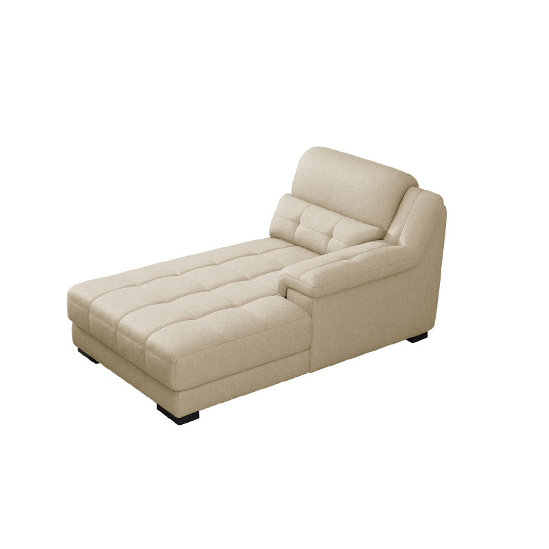 Modern Upholstered Chaise Lounge Couch Linen Blend Chaise Lounge Chair Beige Left-Arm Chaise Clearhalo 'Chairs & Seating' 'Chaise Lounge' 'chaise_lounge' 'furn' 'furn_chaise_lounge' 'Furniture' 'Living Room Furniture' 7534637