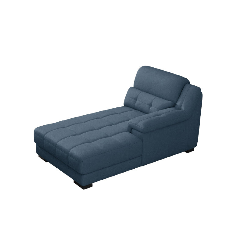 Modern Upholstered Chaise Lounge Couch Linen Blend Chaise Lounge Chair Dark Blue Left-Arm Chaise Clearhalo 'Chairs & Seating' 'Chaise Lounge' 'chaise_lounge' 'furn' 'furn_chaise_lounge' 'Furniture' 'Living Room Furniture' 7534640