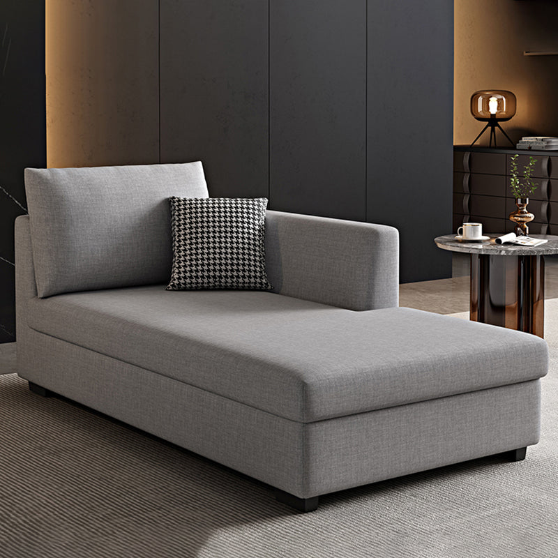 Modern Chaise Lounge Chair Recessed Arms Chaise with Pillows