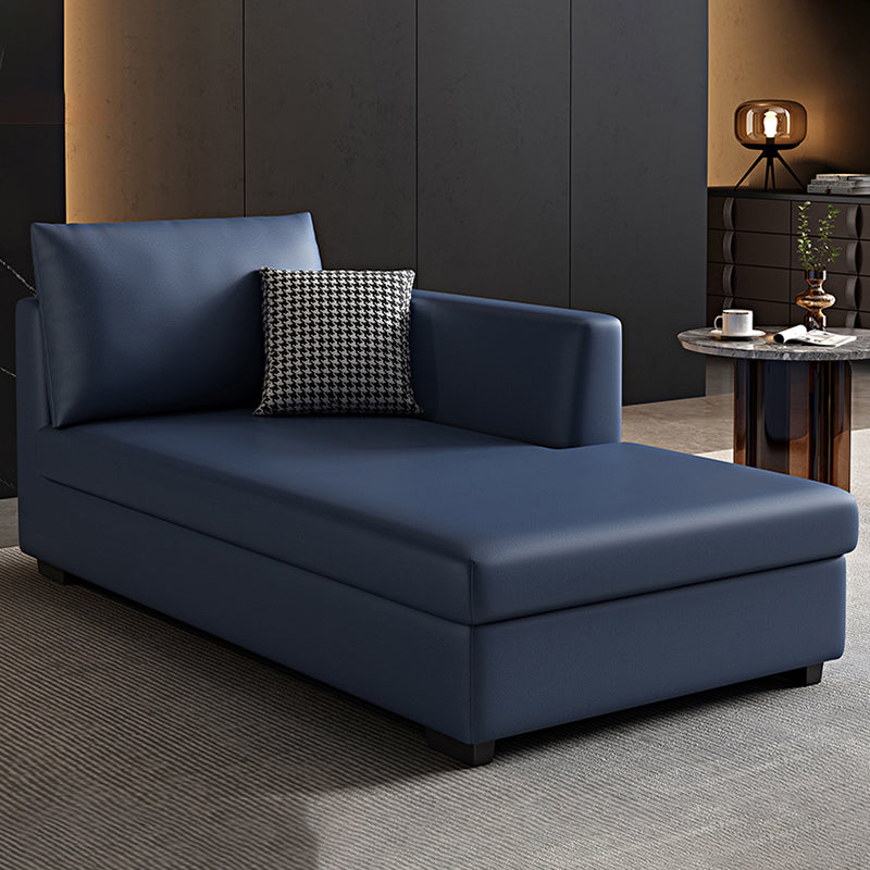 Modern Chaise Lounge Chair Recessed Arms Chaise with Pillows