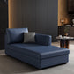 Modern Chaise Lounge Chair Recessed Arms Chaise with Pillows