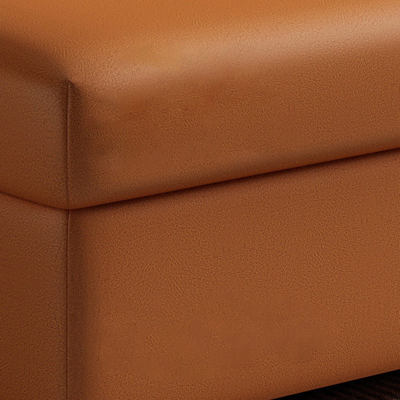 Modern Chaise Lounge Chair Recessed Arms Chaise with Pillows