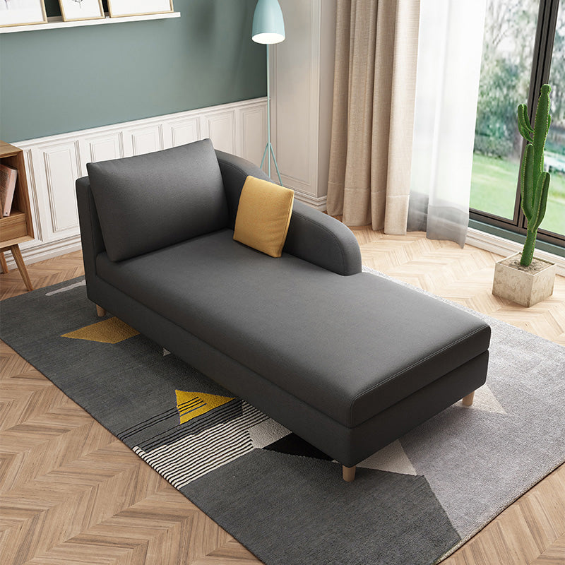 Scandinavian Chaise Lounge Chair One Armed Chaise for Living Room Dark Gray Left-Arm Chaise Clearhalo 'Chairs & Seating' 'Chaise Lounge' 'chaise_lounge' 'furn' 'furn_chaise_lounge' 'Furniture' 'Living Room Furniture' 7534680