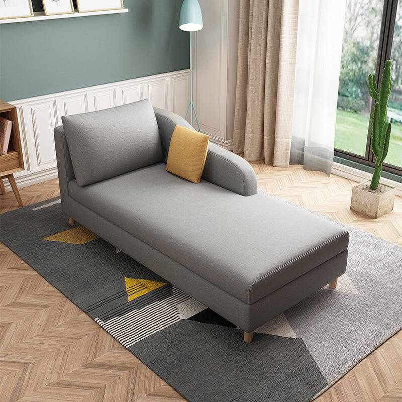Scandinavian Chaise Lounge Chair One Armed Chaise for Living Room Light Gray Left-Arm Chaise Clearhalo 'Chairs & Seating' 'Chaise Lounge' 'chaise_lounge' 'furn' 'furn_chaise_lounge' 'Furniture' 'Living Room Furniture' 7534683