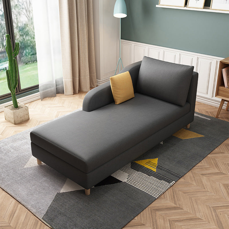 Scandinavian Chaise Lounge Chair One Armed Chaise for Living Room Dark Gray Right-Arm Chaise Clearhalo 'Chairs & Seating' 'Chaise Lounge' 'chaise_lounge' 'furn' 'furn_chaise_lounge' 'Furniture' 'Living Room Furniture' 7534688