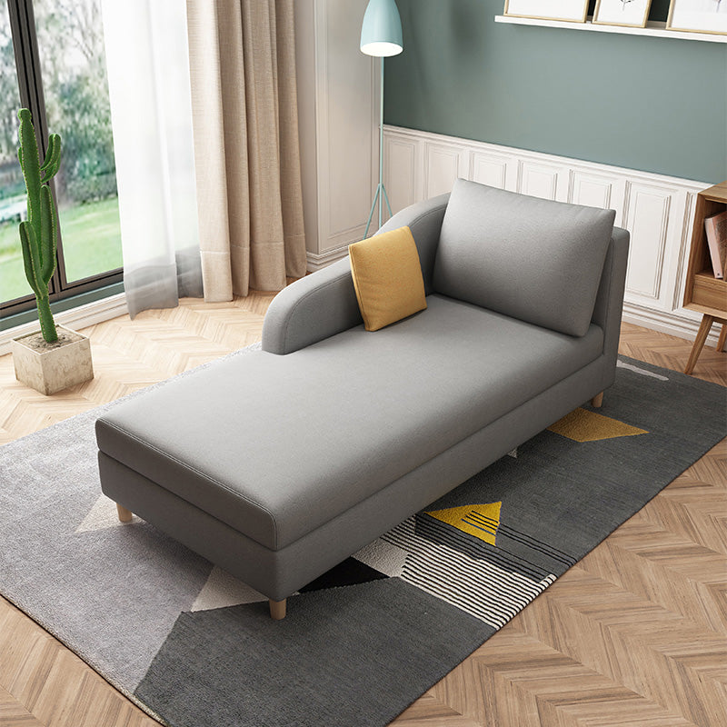 Scandinavian Chaise Lounge Chair One Armed Chaise for Living Room Light Gray Right-Arm Chaise Clearhalo 'Chairs & Seating' 'Chaise Lounge' 'chaise_lounge' 'furn' 'furn_chaise_lounge' 'Furniture' 'Living Room Furniture' 7534690