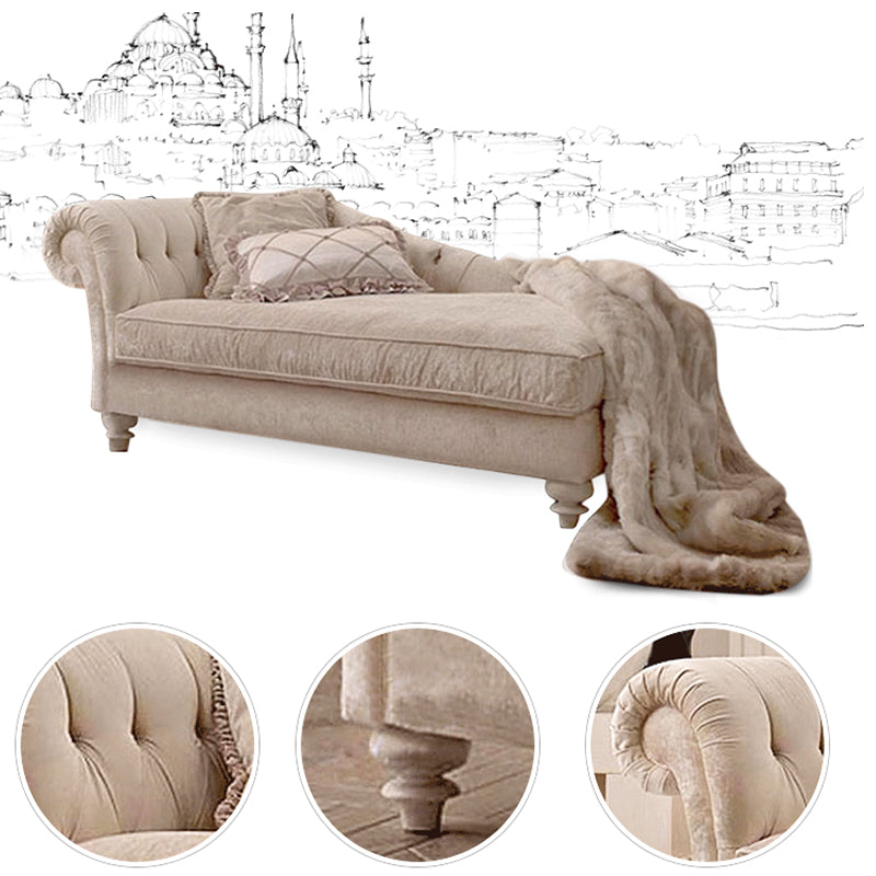 Scandinavian Upholstered Chaise Lounge Couch Fabric Chaise Lounge Chair Clearhalo 'Chairs & Seating' 'Chaise Lounge' 'chaise_lounge' 'furn' 'furn_chaise_lounge' 'Furniture' 'Living Room Furniture' 7534705