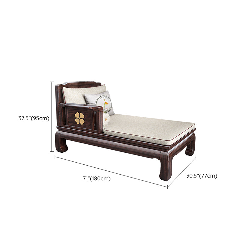 Square Arms Chaise Lounge Chair Gedempte chaise met kussen