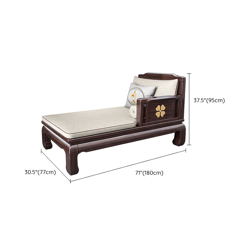 Square Arms Chaise Lounge Chair Gedempte chaise met kussen