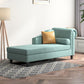 Skandinavischer Chaiselongue-Stuhl, einfarbig, Chaiselongue mit Kissen