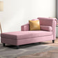 Skandinavischer Chaiselongue-Stuhl, einfarbig, Chaiselongue mit Kissen