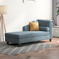 Skandinavischer Chaiselongue-Stuhl, einfarbig, Chaiselongue mit Kissen