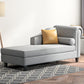 Skandinavischer Chaiselongue-Stuhl, einfarbig, Chaiselongue mit Kissen