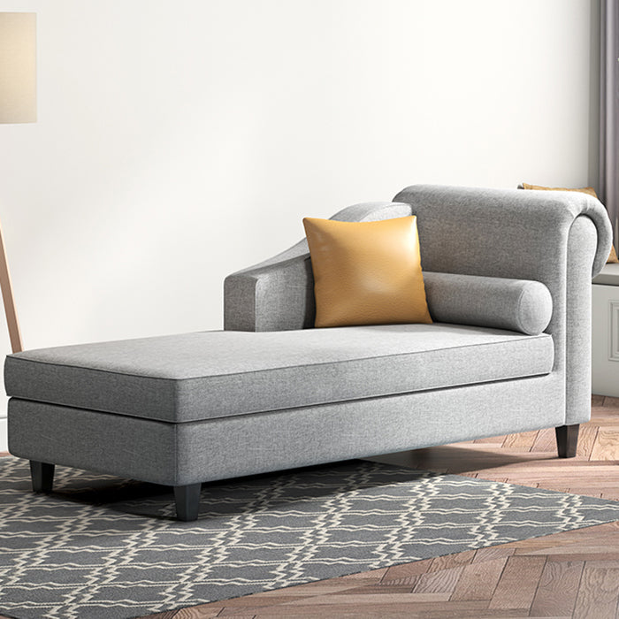 Skandinavischer Chaiselongue-Stuhl, einfarbig, Chaiselongue mit Kissen