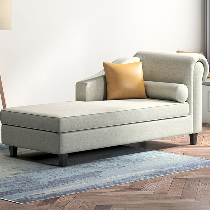 Skandinavischer Chaiselongue-Stuhl, einfarbig, Chaiselongue mit Kissen