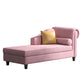 Skandinavischer Chaiselongue-Stuhl, einfarbig, Chaiselongue mit Kissen
