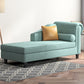 Skandinavischer Chaiselongue-Stuhl, einfarbig, Chaiselongue mit Kissen