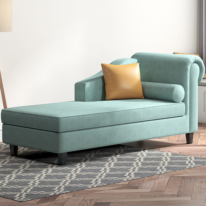 Skandinavischer Chaiselongue-Stuhl, einfarbig, Chaiselongue mit Kissen