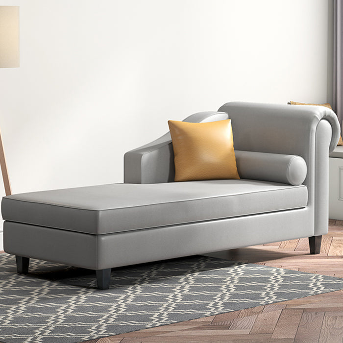 Skandinavischer Chaiselongue-Stuhl, einfarbig, Chaiselongue mit Kissen