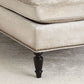 Chaise longue rembourrée de campagne française, chaise longue en micro-velours