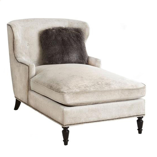 French Country Upholstered Chaise Lounge Couch Micro-velvet Chaise Lounge Chair Clearhalo 'Chairs & Seating' 'Chaise Lounge' 'chaise_lounge' 'furn' 'furn_chaise_lounge' 'Furniture' 'Living Room Furniture' 7534748