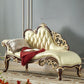 Genuine Leather Accent Chair Traditional Solid Wood Rolled Arms Chaise Yellow Left-Arm Chaise Clearhalo 'Chairs & Seating' 'Chaise Lounge' 'chaise_lounge' 'furn' 'furn_chaise_lounge' 'Furniture' 'Living Room Furniture' 7534753