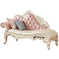 Genuine Leather Accent Chair Traditional Solid Wood Rolled Arms Chaise Pink Left-Arm Chaise Clearhalo 'Chairs & Seating' 'Chaise Lounge' 'chaise_lounge' 'furn' 'furn_chaise_lounge' 'Furniture' 'Living Room Furniture' 7534755