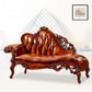 Genuine Leather Accent Chair Traditional Solid Wood Rolled Arms Chaise Clearhalo 'Chairs & Seating' 'Chaise Lounge' 'chaise_lounge' 'furn' 'furn_chaise_lounge' 'Furniture' 'Living Room Furniture' 7534759