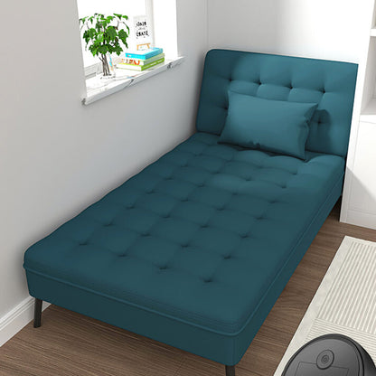 Modern Adjustable and Reclining Chaise with Pillow Standard Lounge Chair for Living Room Blue Armless Chaise Clearhalo 'Chairs & Seating' 'Chaise Lounge' 'chaise_lounge' 'furn' 'furn_chaise_lounge' 'Furniture' 'Living Room Furniture' 7534773