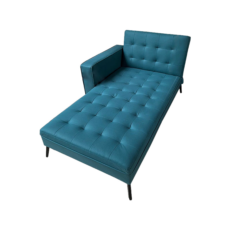 Modern Adjustable and Reclining Chaise with Pillow Standard Lounge Chair for Living Room Blue Right-Arm Chaise Clearhalo 'Chairs & Seating' 'Chaise Lounge' 'chaise_lounge' 'furn' 'furn_chaise_lounge' 'Furniture' 'Living Room Furniture' 7534775