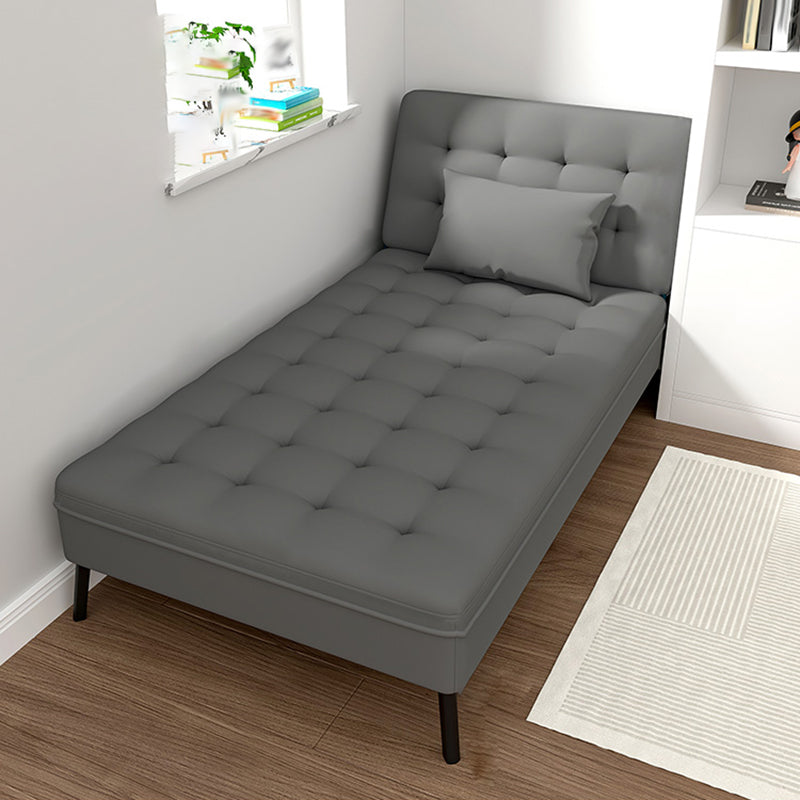 Modern Adjustable and Reclining Chaise with Pillow Standard Lounge Chair for Living Room Light Gray Armless Chaise Clearhalo 'Chairs & Seating' 'Chaise Lounge' 'chaise_lounge' 'furn' 'furn_chaise_lounge' 'Furniture' 'Living Room Furniture' 7534776