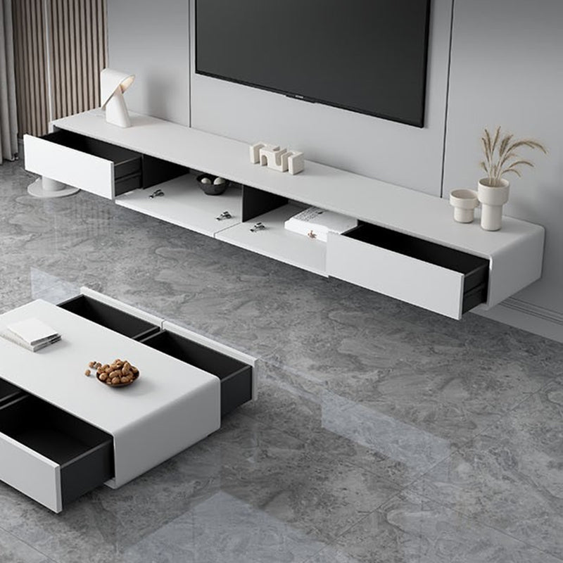 Modernism TV Console Floating Faux Wood Media Console for Home Clearhalo 'furn' 'furn_tv_stands_entertainment_centers' 'Furniture' 'Living Room Furniture' 'TV Stands & Entertainment Centers' 'TV Stands & Media Storage Furniture' 'tv_stands_entertainment_centers' 7534943