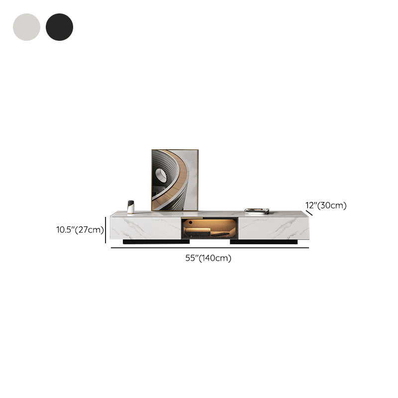 Stone TV Stand Console Contemporary Media Console with Drawers Clearhalo 'furn' 'furn_tv_stands_entertainment_centers' 'Furniture' 'Living Room Furniture' 'TV Stands & Entertainment Centers' 'TV Stands & Media Storage Furniture' 'tv_stands_entertainment_centers' 7534971