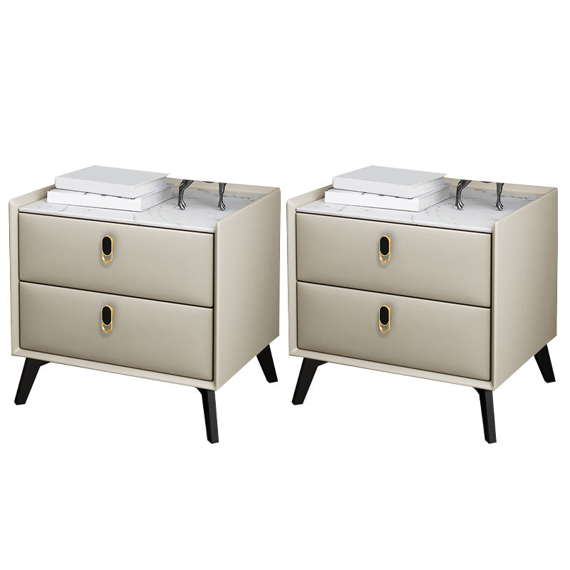 Table de nuit moderne Stone Accent Table table de nuit pour chambre à coucher