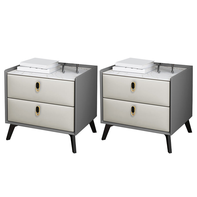 Table de nuit moderne Stone Accent Table table de nuit pour chambre à coucher