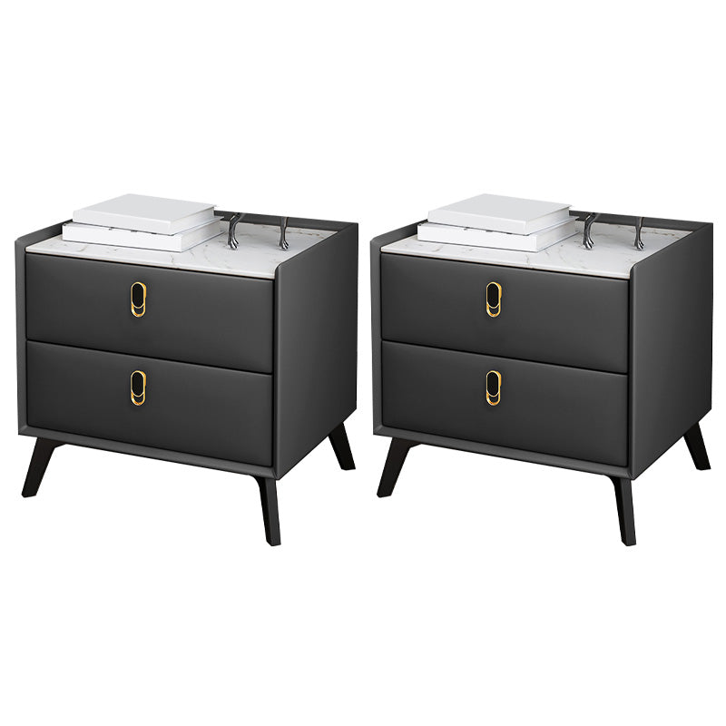 Table de nuit moderne Stone Accent Table table de nuit pour chambre à coucher