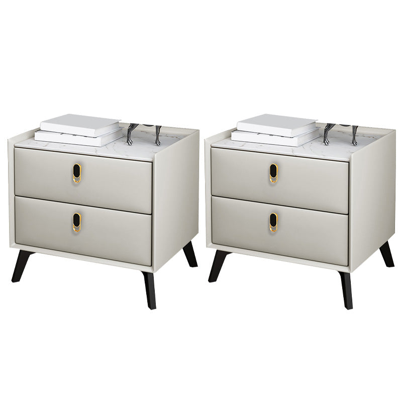 Table de nuit moderne Stone Accent Table table de nuit pour chambre à coucher