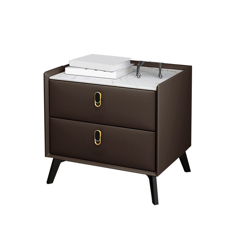 Table de nuit moderne Stone Accent Table table de nuit pour chambre à coucher