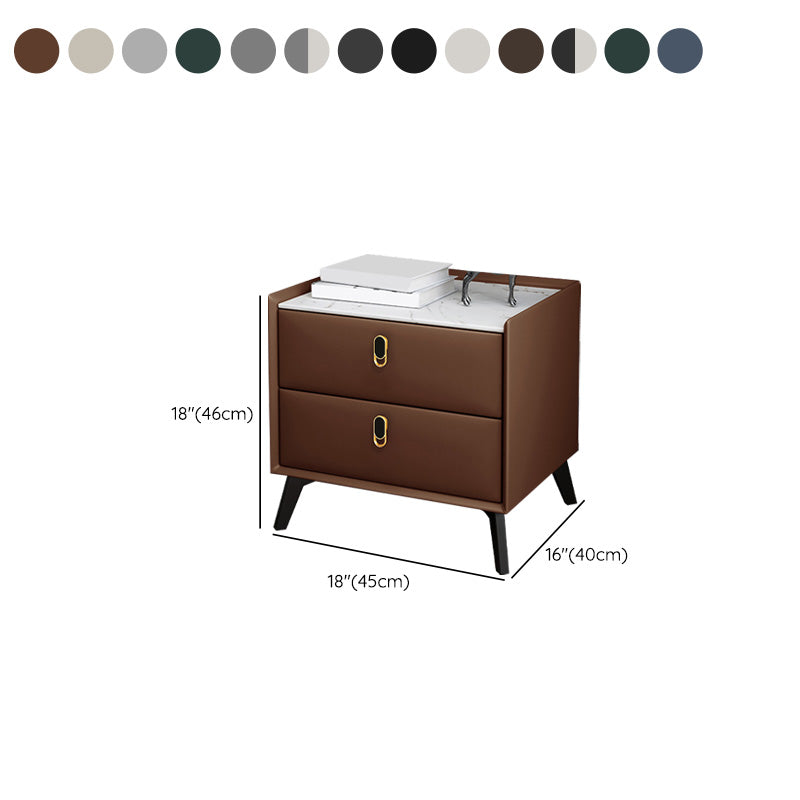 Table de nuit moderne Stone Accent Table table de nuit pour chambre à coucher