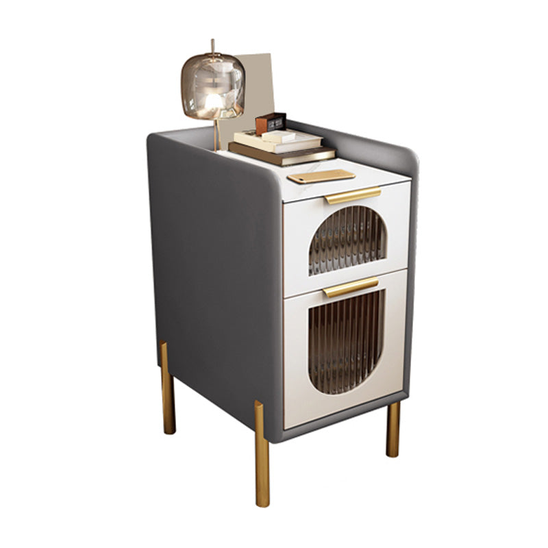 Moderner Nachttisch Stein Akzenttisch Nachttisch mit Schubladen