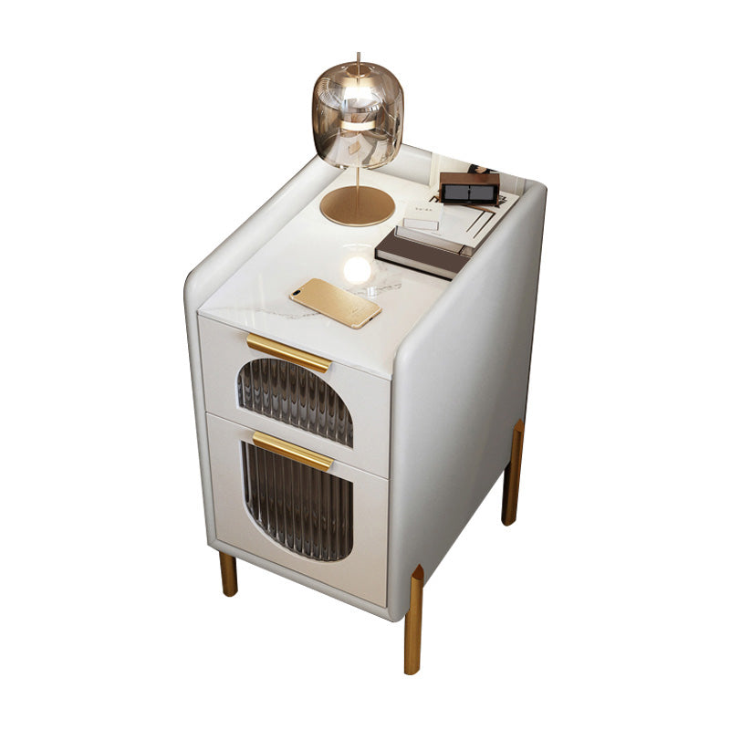 Modern de la mesa nocturna de la mesa de acento de piedra con cajones