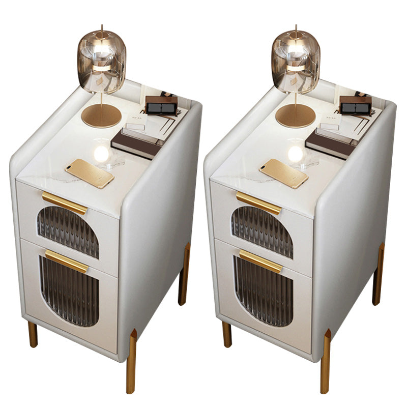 Moderner Nachttisch Stein Akzenttisch Nachttisch mit Schubladen