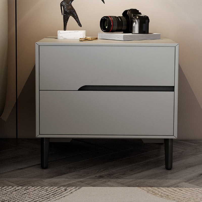 Leather Bedside Cabinet Modern Accent Table Nightstand with 2 Drawers Clearhalo 'Bedroom Furniture' 'furn' 'furn_night_stand' 'Furniture' 'night_stand' 'Nightstands' 7535125