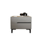 Leather Bedside Cabinet Modern Accent Table Nightstand with 2 Drawers Clearhalo 'Bedroom Furniture' 'furn' 'furn_night_stand' 'Furniture' 'night_stand' 'Nightstands' 7535133