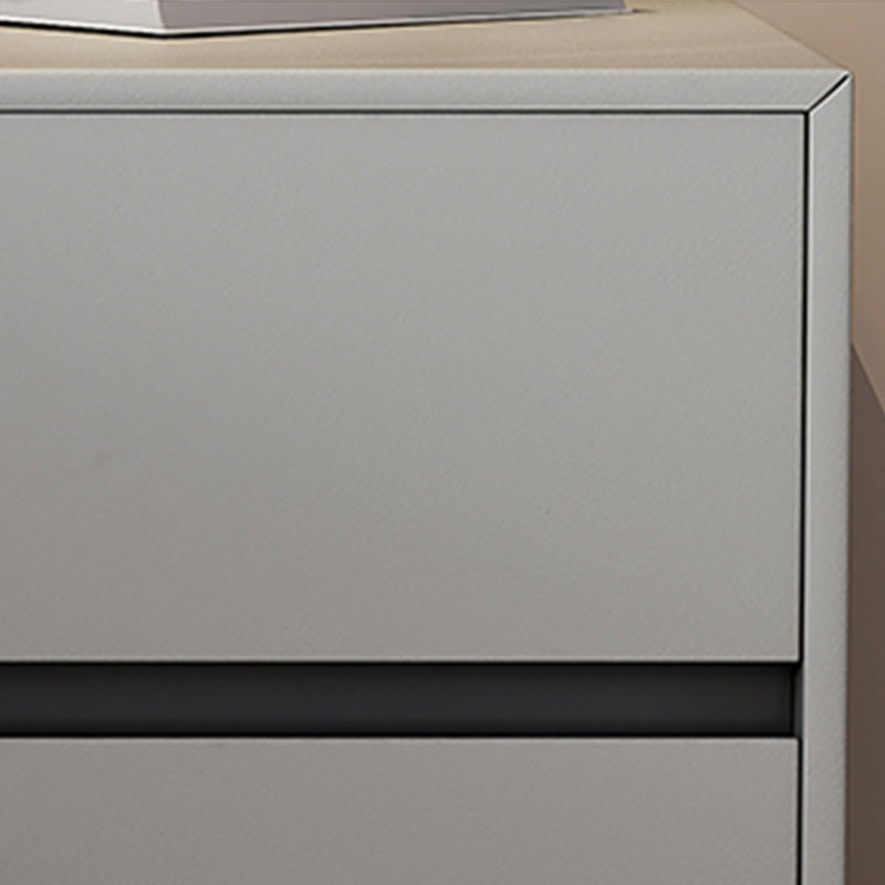 Leather Bedside Cabinet Modern Accent Table Nightstand with 2 Drawers Clearhalo 'Bedroom Furniture' 'furn' 'furn_night_stand' 'Furniture' 'night_stand' 'Nightstands' 7535135