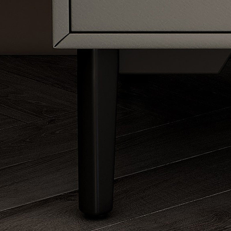 Leather Bedside Cabinet Modern Accent Table Nightstand with 2 Drawers Clearhalo 'Bedroom Furniture' 'furn' 'furn_night_stand' 'Furniture' 'night_stand' 'Nightstands' 7535137