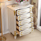 Glam Vertical Lingerie Chest Rubber Wood Storage Dresser for Home